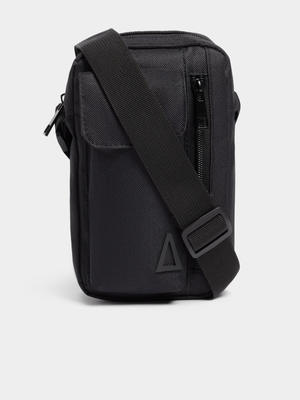 APX Assymetrical Black Crossbody Bag