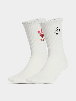 adidas Originals Unisex 2 Pack Nelson CR White Socks