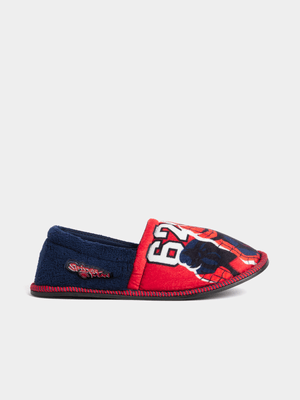 Jet Older Boys Red/Navy Spiderman Stokie Slipper