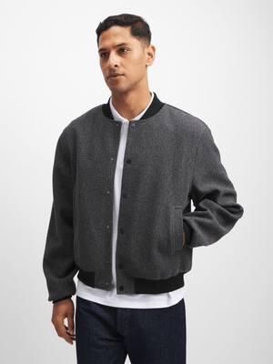 Exact Men's Charcoal Bomber Jacket