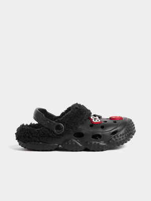Jet Older Boys Black Spiderman Clogs