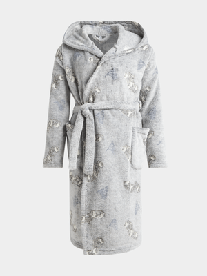 Exact Older Boy's Grey Melange Racing Car Gown