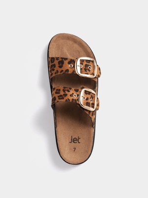 Jet Women's Leopard Print Buckle Sandals