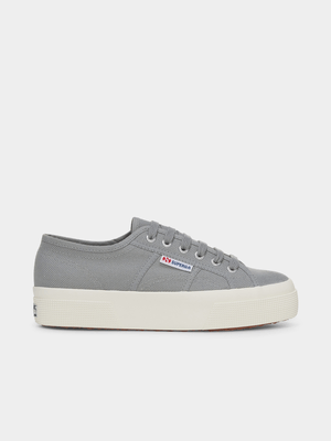 Superga Womens 2740 Classics Grey Platform Sneakers