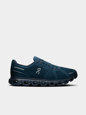 On Mens Cloud 6 Navy/White Running Shoes
