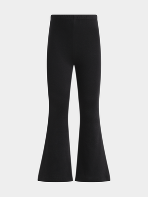 Exact Younger Girl's Black Skinny Flare Leggings