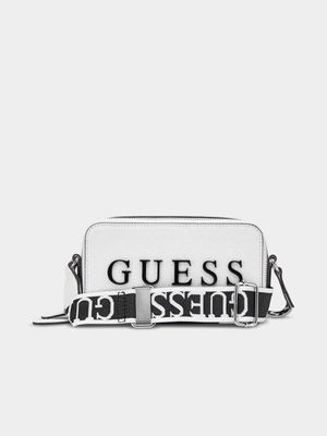 Women's Guess White Amanza Crossbody Handbag