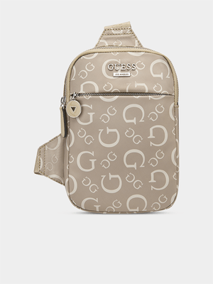 Women's Guess Beige Madix Sling Handbag