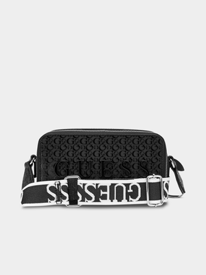 Women's Guess Black Amanza Crossbody Handbag