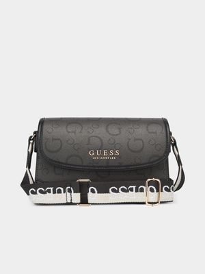 Women's Guess  Grey Nichole Flap Crossbody Handbag