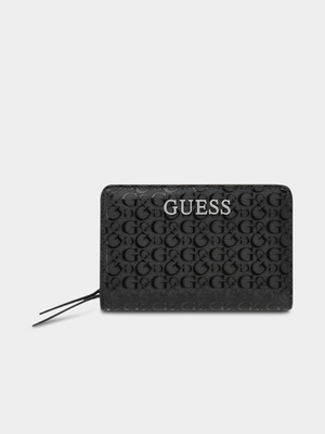 Women's Guess Black Abbas Slg French Wallet