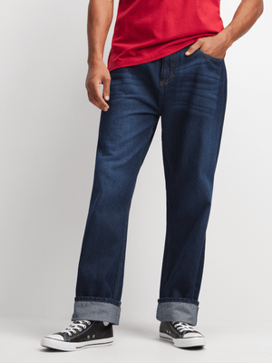 Exact Men's Dark Wash Relaxed Jeans