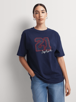 Y&G Oversized Graphic Emblem T-Shirt
