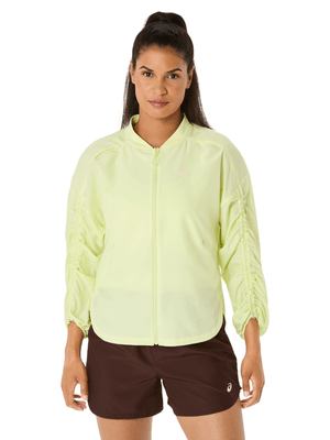 Asics Womens Nagino Huddle Yellow Run Jacket