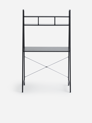 H & S Collection Black Metal Desk