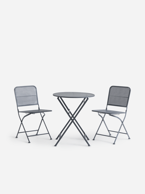 Progarden Grey Bistro Garden Set Metal 3Pcs