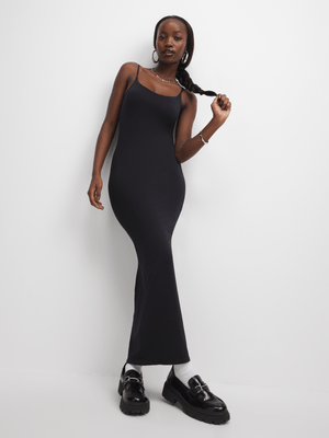 The FIX Women's Black Cami Slip Maxi Dress