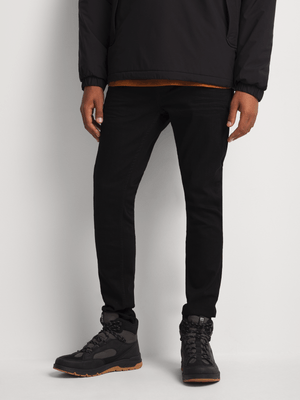 Men's Relay Jeans Sustainable Skinny Leg Black Denim