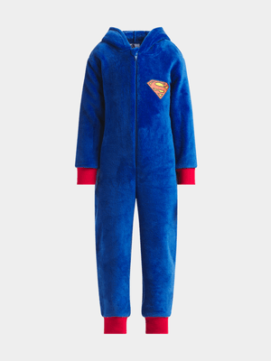 Jet Younger Bouys Cobalt Blue Superman Onesie