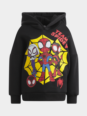 Jet Younger Boys Black Spidey Active Top
