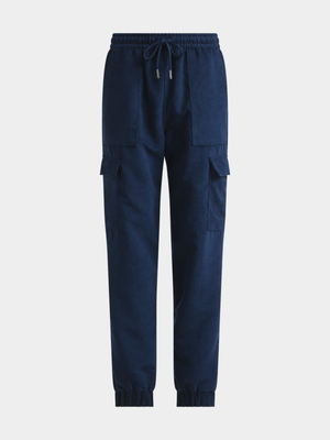 Jet Older Boys Navy Cargo Corduroy Pants