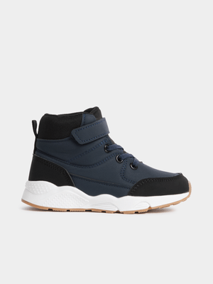 Jet Younger Boys Navy Hiker Boot