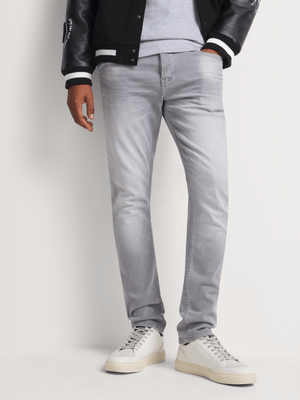 Men's Relay Jeans Sustainable Skinny Leg Grey Denim