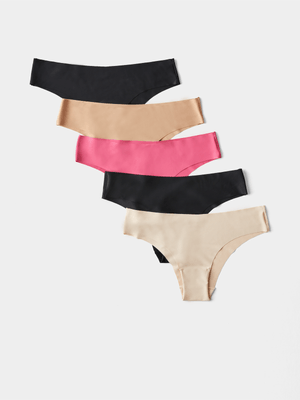 Women's Cotton On Multicolour The Invisible Cheeky Brief 5Pack