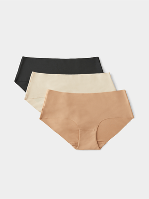 Women's Cotton On Multicolour The Invisible Boyleg Brief 3 Pack
