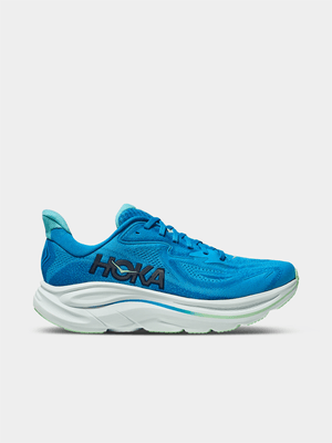 Hoka Mens Clifton 10 Wide Inline Blue/Grey Running Shoes