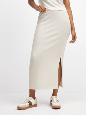 Jet Women's Cream Cashmere Skirt