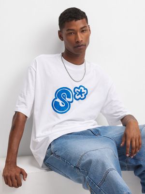 The FIX Men's White Graphic Print Top