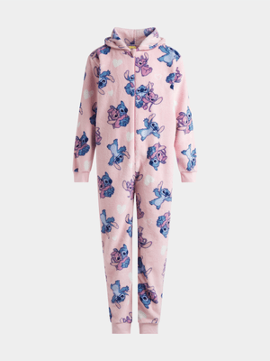 Jet Older Girls Pink Lilo & Stitch Onesie
