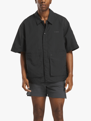 Reebok Men's HYMNE Black Short-Sleeve Shirt