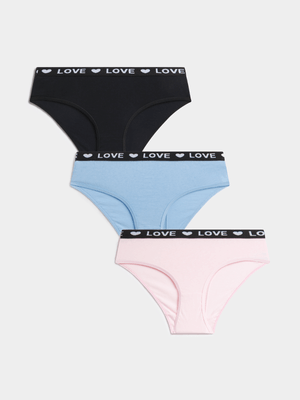 Jet Teen Girls Multicolour 3 Pack Bikini Underwear