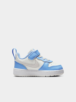 Nike Junior Infant Court Borough Recraft White/Blue/Grey Sneakers