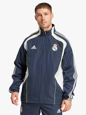 adidas Mens Real Madrid UBP Navy Track Top