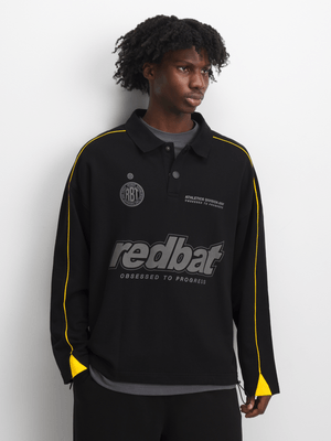 Redbat Athletics Men's Black Rugby Piping Jersey