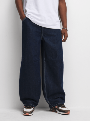 Redbat Men's Raw Ink Wide Leg Jeans