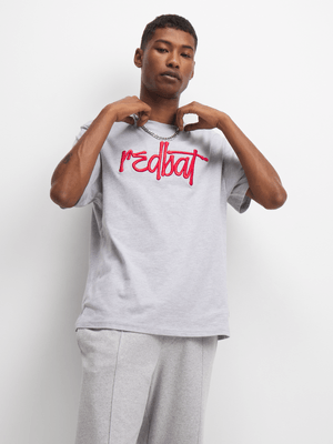 Redbat Men's Grey Melange Graphic T-Shirt