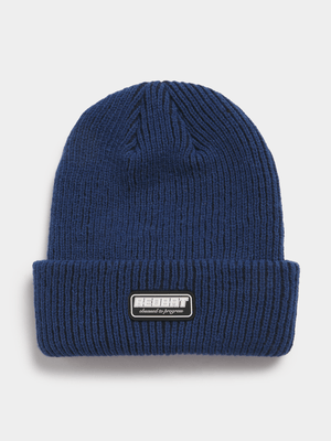 Redbat Unisex 2 Tone Denim Rib Blue Beanie