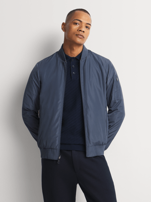 Men's Markham Smart Reversible Nylon Bomber Stone/Blue Jacket