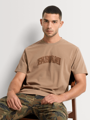 Fabiani Men's Taupe Logo T-shirt
