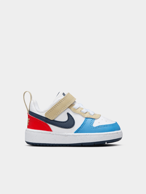 Nike Junior Infant Court Borough White/Blue/Brown Sneakers