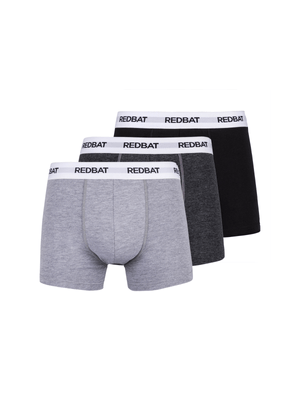 Redbat Men's 3-Pack Grey Trunks
