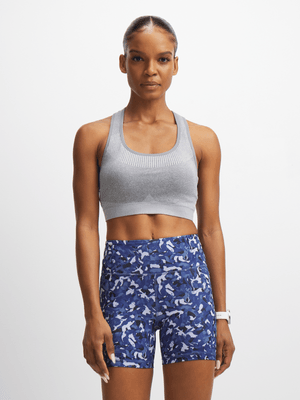 Puma Womens Tad Essential 5 Inch All Over Print Blue Hotpants