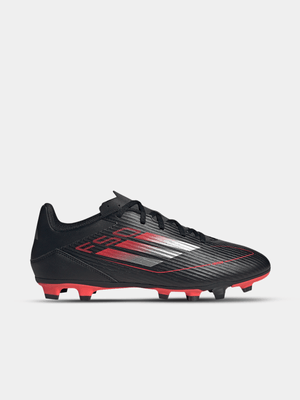 adidas Mens F50 Club FG/MG Black/Iron/Red Boots