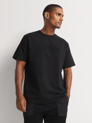 Fabiani Men's Black Logo T-shirt
