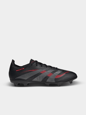 adidas Mens Predator League FG/MG Black/Red Boots