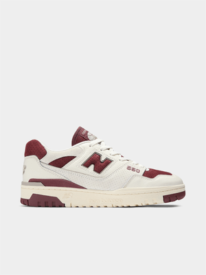 New Balance Men's 550 White/Burgundy Sneaker